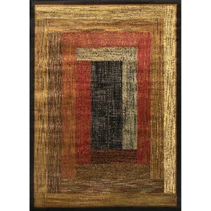 Home Dynamix Royalty Black/Brown 5 Ft. X 7 Ft. Geometric Area Rug - Picture 1 of 6