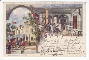 LITHO BERLIN - CHARLOTTENBURG, HOTEL and RESTAURANT " TURKISH TENT " , 1899 - Picture 1 of 2