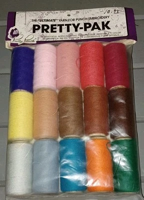 Pretty-Pak Punch Embroidery Yarn 15 Spools New Unopened Vintage - Image 1 of 2