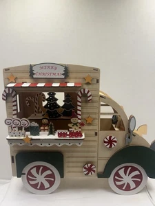 🎁🌟Weihnachtsdeko KURT ADLER beleuchtetes Haus Lebkuchenwagen Süßigkeiten Kakao Bar - Bild 1 von 13