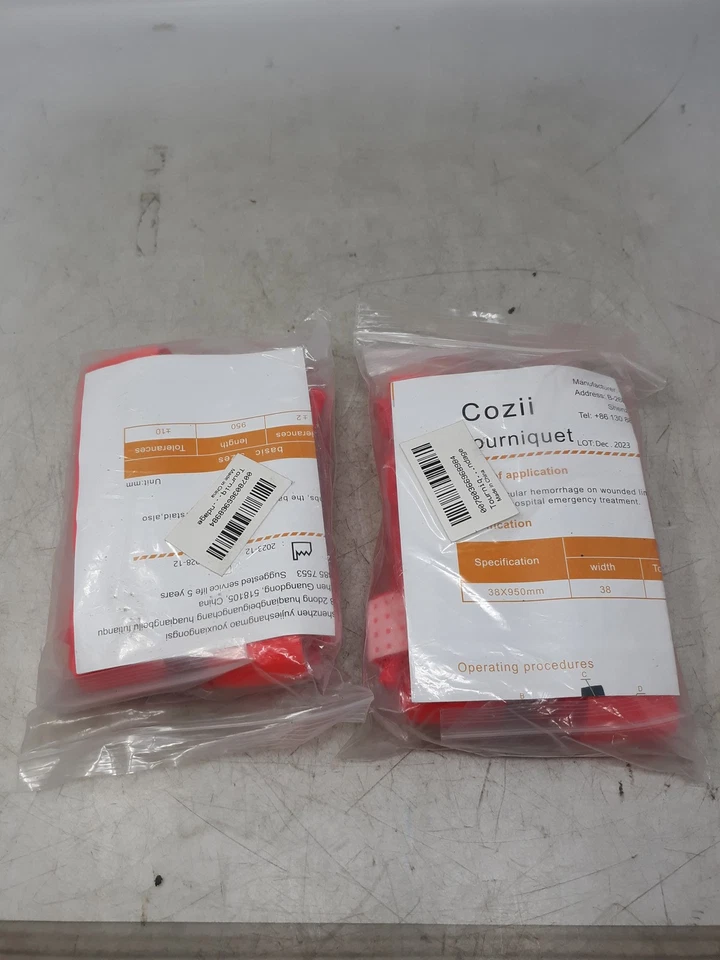 Paquete de 2 torniquetes Cozii 38x950 mm control médico de emergencia hemorragias - Lote de 2 Foto 1 de 4