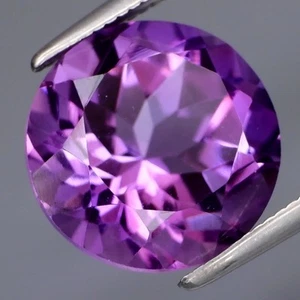 Ametista 4,77Ct.Real 100%Naturale Bolivia Nessun Trattamento Tondo 11mm.Pulita! - Foto 1 di 4