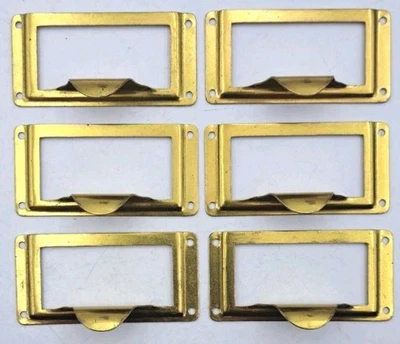 Винтажный держатель этикеток карт с выдвижным картотечным шкафом оборудование лот из 6 - Изображение 1 из 4