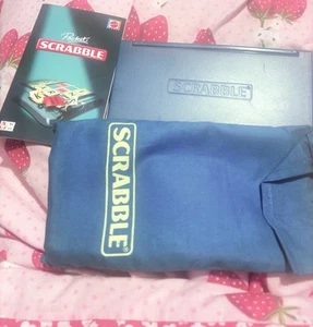 Pocket Scrabble Magnetic Travel Board Game VGC Compact Plastic Case Complete - Picture 1 of 3