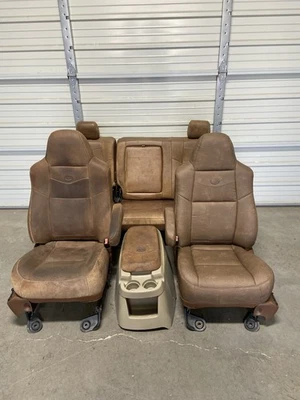 1999-2010 FORD F250 F350 F450 SUPER DUTY KING RANCH FRONT & REAR SEATS - Image 1 of 4