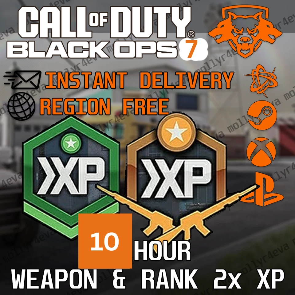 CALL OF DUTY BLACK OPS 7 BO7 COD DUAL DOUBLE XP WEAPON + 2XP - 10 TOTAL HOURS - Image 1 of 1