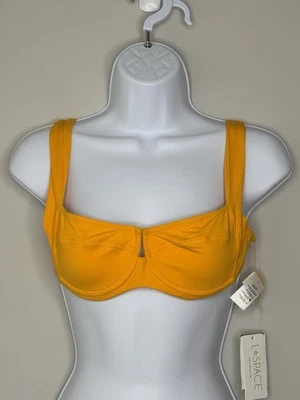 L*Space Camellia Bikini Top M Mango Orange Underwire Revolve Swimwear Beach Swim - Image 1 of 4