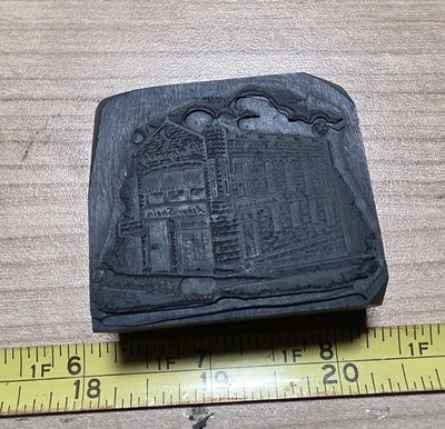 Vintage Letterpress Printing Block Askar Shain Photography Port Huron? George? - Image 1 of 4