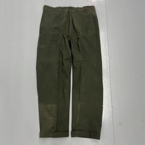Vintage 60s Sears Green Sanforized Workwear Chino 33x28 60s True Vintage - Bild 1 von 4