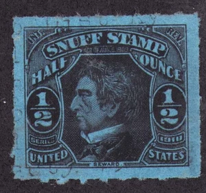 Taxpaid Revenues Snuff Series of 1910 TE293b 1/2oz Rouletted Used VF/XF - Picture 1 of 3
