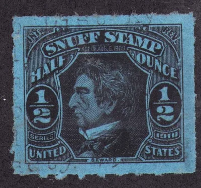 Taxpaid Revenues Snuff Series of 1910 TE293b 1/2oz Rouletted Used VF/XF - Image 1 of 3