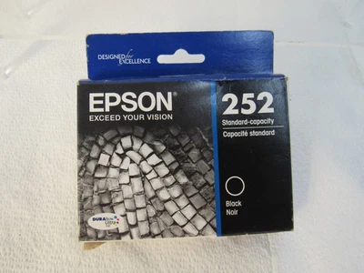 Cartucho de tinta negro estándar Epson 252 Dura Brite caducado 08-2025 Foto 1 de 3