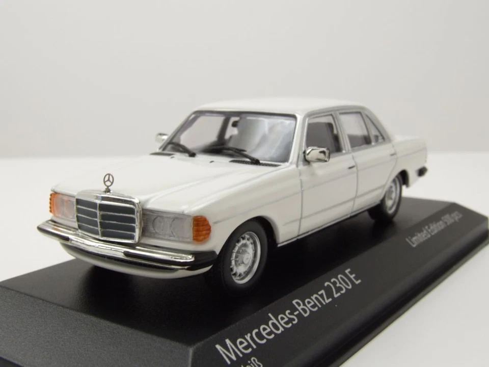 MERCEDES 230E W123 1982 BIANCA MINICHAMPS 943032206 1 43 BENZ 230 E 500 PCS