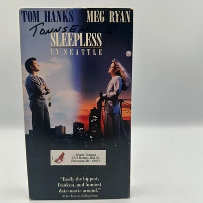 Sleepless In Seattle VHS 1993 Romantic Comedy Tom Hanks Meg Ryan - Image 1 of 3