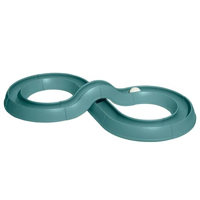 Juguete turbo para gatos para mascotas - Juguete de pelota para gatos y pista de carreras - Fácil montaje - Pizarra azul... Foto 1 de 4