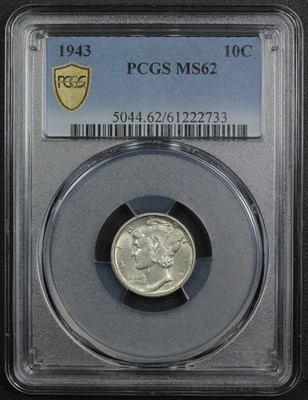 1943 Mercury Silver Dime 10C PCGS MS 62 - Image 1 of 4