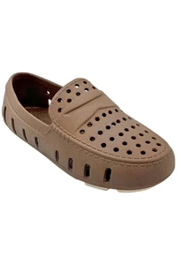 Floafers Kid's Boy Prodigy Boat Loafers Driftwood Brown/Coconut - Picture 1 of 3