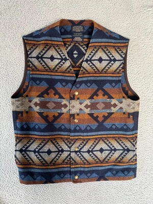 Pendleton Wool Vest Men's Large Aztec Western Vest Pattern - Image 1 of 4