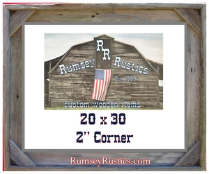 Marco de fotos de madera de granero rústico de madera de granero de 20x30" C desgastado antiguo - Imagen 1 de 4