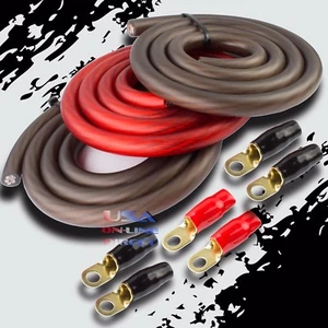 100% Copper BIG 3 Upgrade 1/0 AWG Alternator Electrical Cable Wiring Combo Kit   - Picture 1 of 6