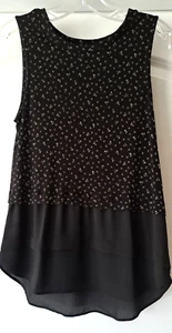 Ann Taylor Loft Damen Tank Top Bluse ärmellos Farbe schwarz Größe XS - Bild 1 von 4