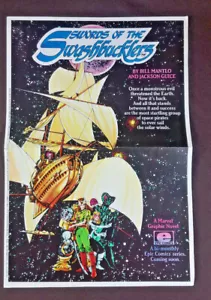 Swords of the Swashbucklers 1984 Epic Marvel Comic Promo Poster - Picture 1 of 4