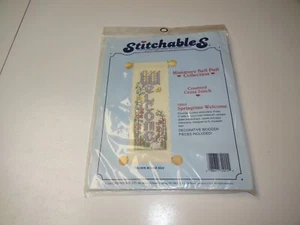 Dimensions Stitchables Springtime Welcome Miniature Bell Pull Cross Stitch Kit - Picture 1 of 2