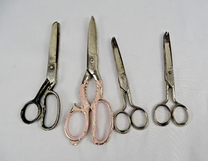 Lot of 4 Vintage Scissors 2 Keen Edge Italy, 1 Pink Wiss, 1 Japan w/Black Handle - Picture 1 of 7