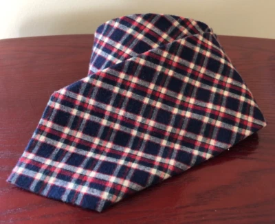 Corbata de cuello Abercrombie & Fitch azul rojo a cuadros 100 % algodón preppy  Foto 1 de 4