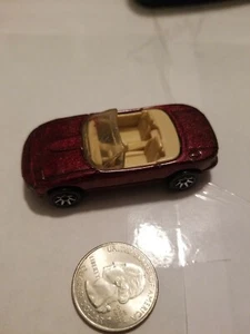 1990 Mazda Miata MX-5 Convertible Diecast by Hot Wheels ~ Maroon ~ Loose Good - Picture 1 of 3