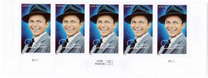 Scott #4265 FRANK SINATRA (New York) Bottom Plate Block of 5 Stamps - MNH - Picture 1 of 1