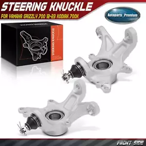 2x Front Left & Right Steering Knuckle for Yamaha Grizzly 700 12-23 Kodiak 700K - Picture 1 of 9