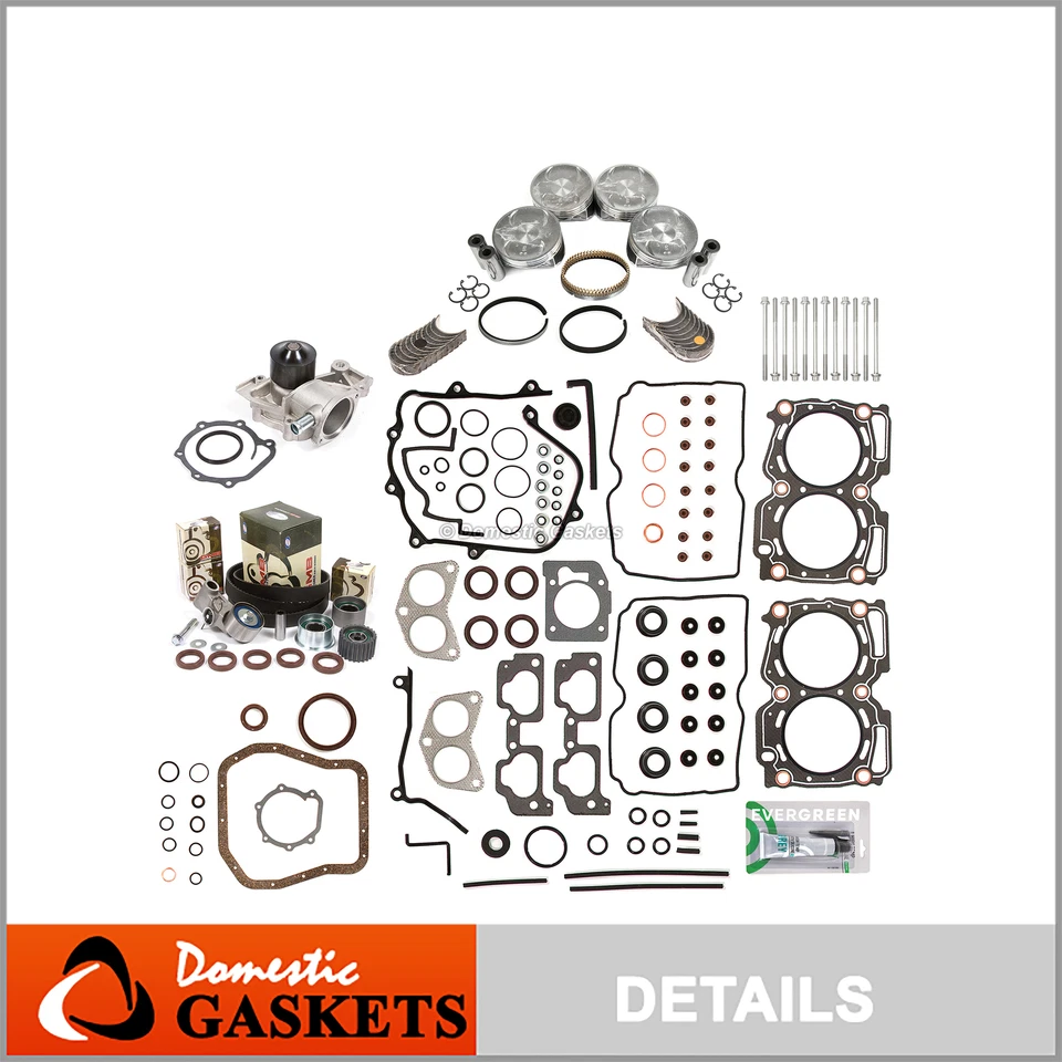 Kit de reconstrucción de motor de revisión para 99-03 Subaru Impreza Forester Outback 2.5 Foto 1 de 4