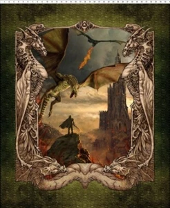 In The Beginning Dragons - The Ancients 10DRG1 Scenic 36" Panel - Picture 1 of 1