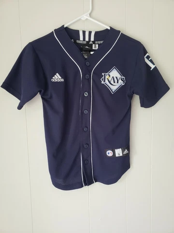 Adidas Tampa Bay Rays Boys Longoria #3 Blue Short Sleeve Jersey Cover