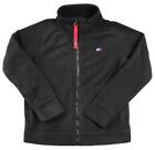 Tommy Hilfiger Womens XLP Full Zip Fleece Jacket Lg Sleeve Mock Collar Black $90