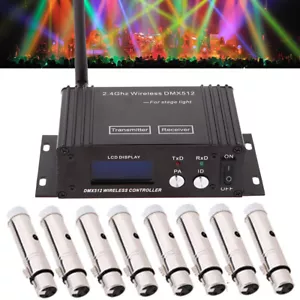 2.4G Wireless DMX512 Stage Light Transmitter Receiver Repeater LCD Display S0U8 - Picture 1 of 19