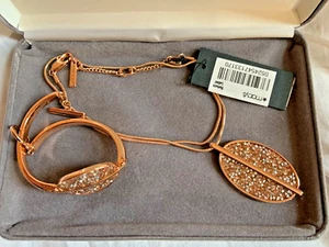 kenneth Cole Macy's Necklace Bracelet Set NWT Rose Gold Color New Year’s Eve - Picture 1 of 2