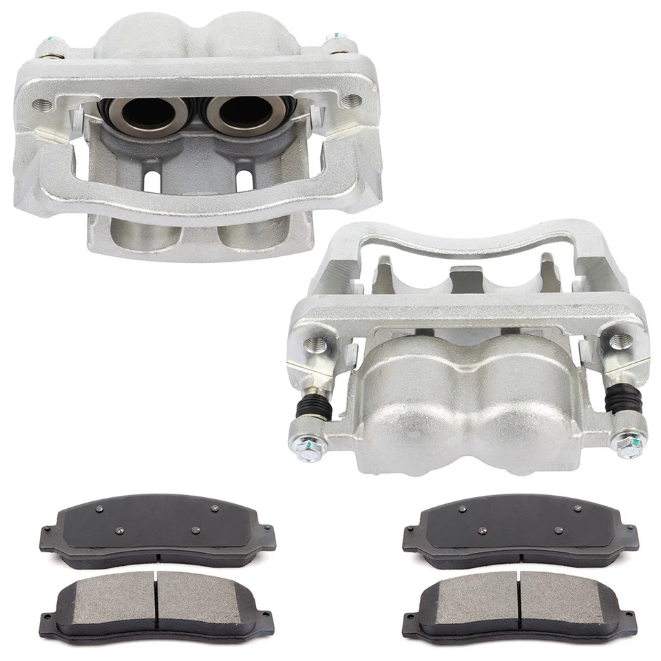 Front Brake Calipers And Ceramic Pads For 2005-2012 Ford F-350 Super Duty - Image 1 of 1