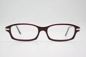 Vintage Brille Cartier Paris Weinrot Silber Eckig Brillengestell eyeglasses - Picture 1 of 6