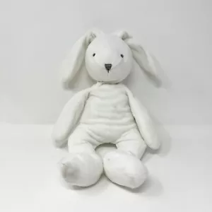Jacadi Paris Conejo Conejo Edredón Chupete Pequeño Blanco Peluche Animal - Imagen 1 de 8