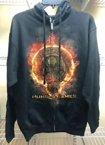 Felpa con cappuccio zip Tultex uomo nera The Hunger Games District 12 - Taglia S - Foto 1 di 7