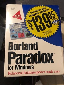 DBMS relazionale Borland Paradox vintage per finestre, V 1.0 (nuovo vecchio magazzino) - Foto 1 di 3