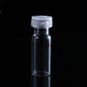 Frasco de vidrio de inyección transparente de 2 ml con tapa de bayoneta central contenedores de líquido 10 un. - Imagen 1 de 5