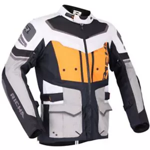 Richa Infinity 2 Adventure wasserdichte Motorradjacke - Grau/Orange - Bild 1 von 2
