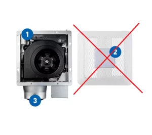 Panasonic RG-T810LA WhisperThin DC 80-100 CFM Exhaust Fan *NO GRILLE COVER/LIGHT - Picture 1 of 12