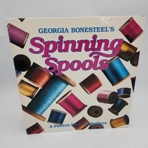 Georgia Bonesteels Spinning Spools Binder Quilt Patterns With 12 Vinyl Templates - Picture 1 of 11