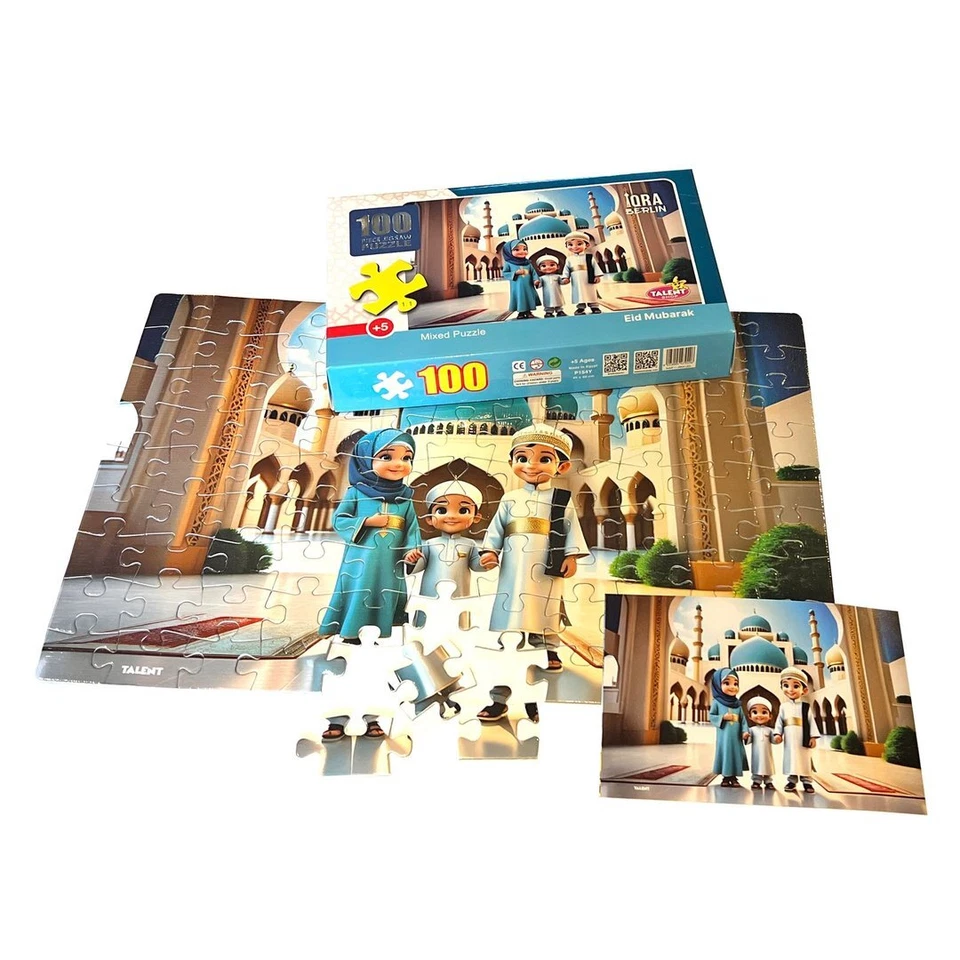 Kinder Puzzle 100-teilig Ramadan Eid Geschenk 45 x 30 cm Bayram Islam