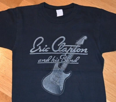 *1978 ERIC CLAPTON* vtg rock concert tour tee t-shirt (S) 1970's Cream Yardbirds - Image 1 of 4