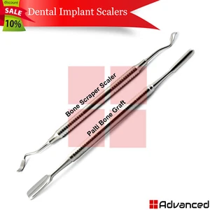 Set Of 2 Dental Implant Palti Spoon Graft Packer Surgical Bone Scraper Scaler - Imagen 1 de 3